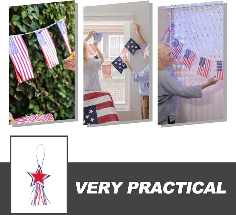 IMIKEYA 12pcs Non-Woven Fabric Independence Day Hanging Ornaments for Home and Party Decorations - Image 5